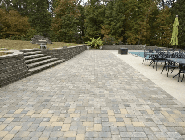 Pavestone paver patio. Pavestone paver patio.